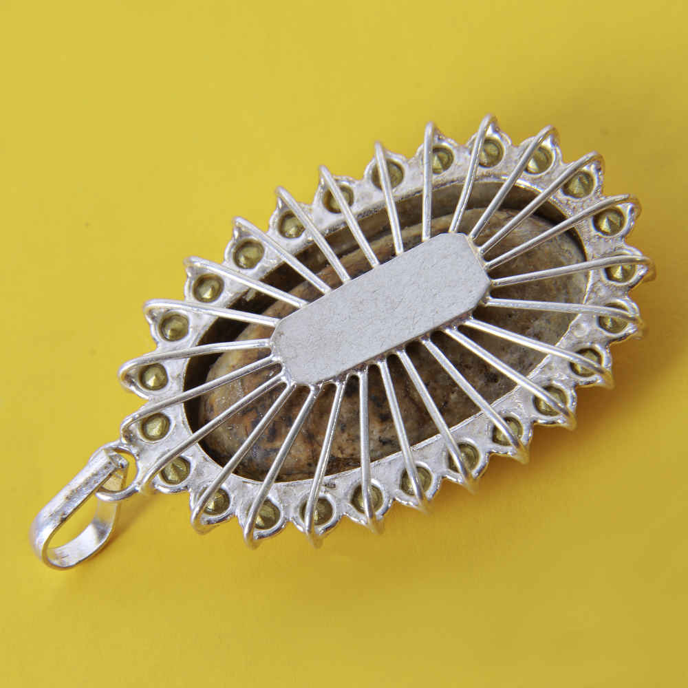 Persischer Silberanhänger mit Türkis-Edelstein Maha