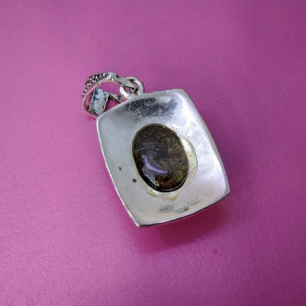 Persischer Silberanhänger mit Türkis-Edelstein Saman