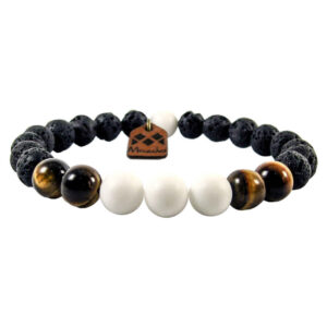 Perlenarmband für Damen und Herren – Tiger Design