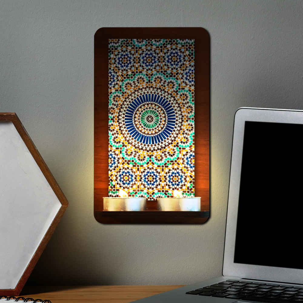 Persischer Holz-Teelicht-Wandleuchter Royal (x2)