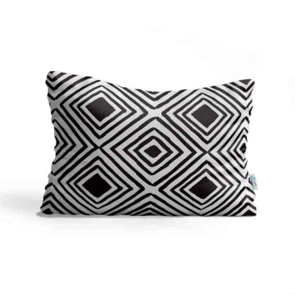 Restful Comfort Kopfkissen – Samtbezug Weiß Modell Raute (2x)