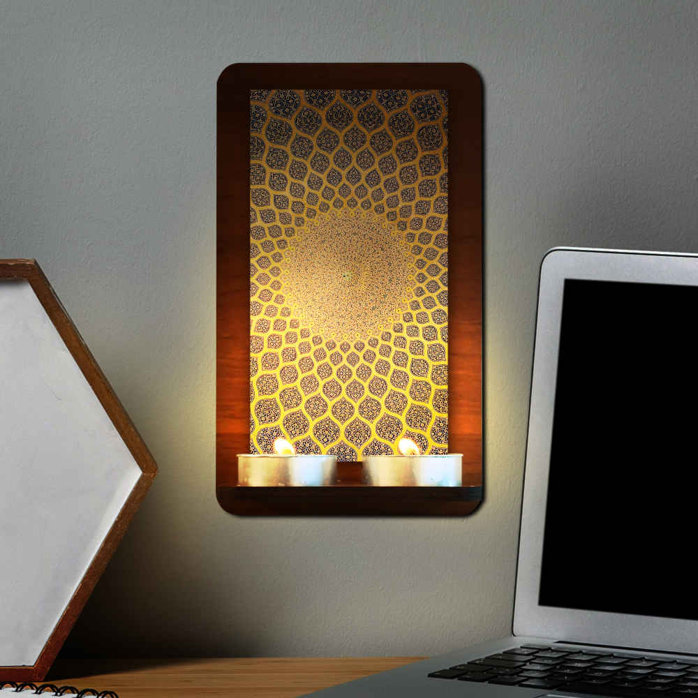 Persischer Holz-Teelicht-Wandleuchter Ayaz (x2)