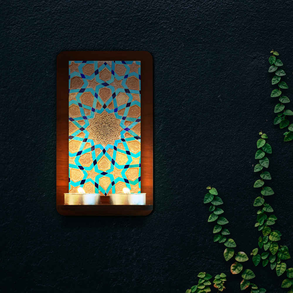 Persischer Holz-Teelicht-Wandleuchter Ayda (x2)