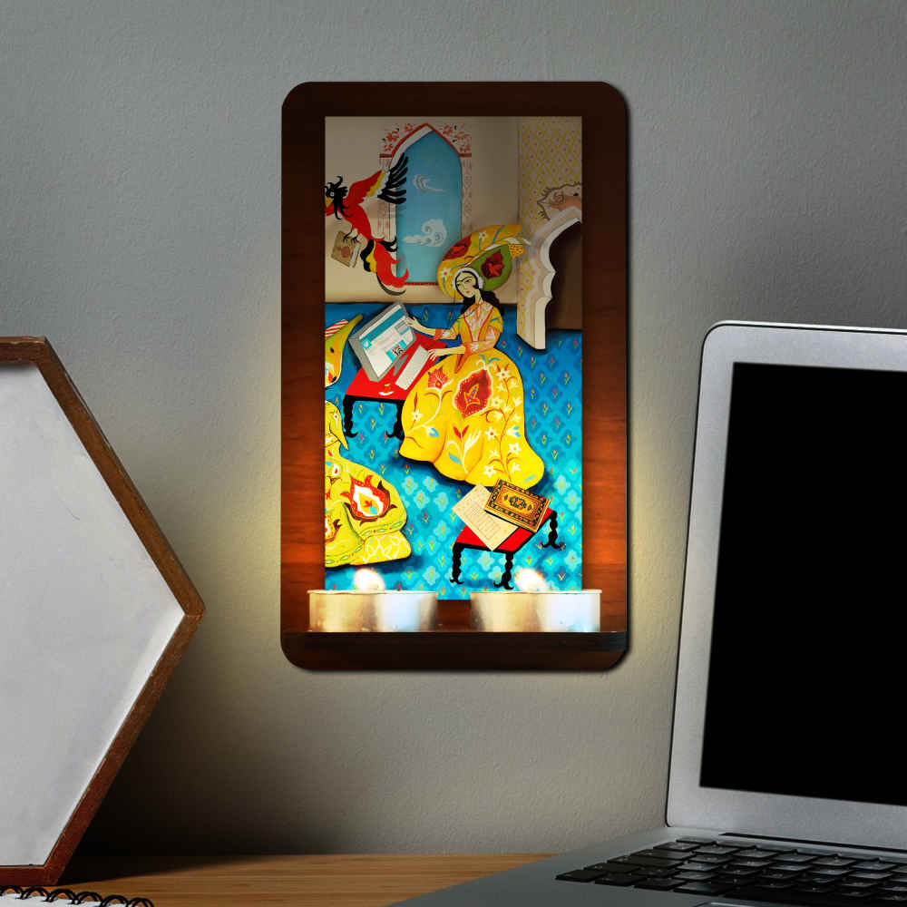 Persischer Holz-Teelicht-Wandleuchter Bita (x2)