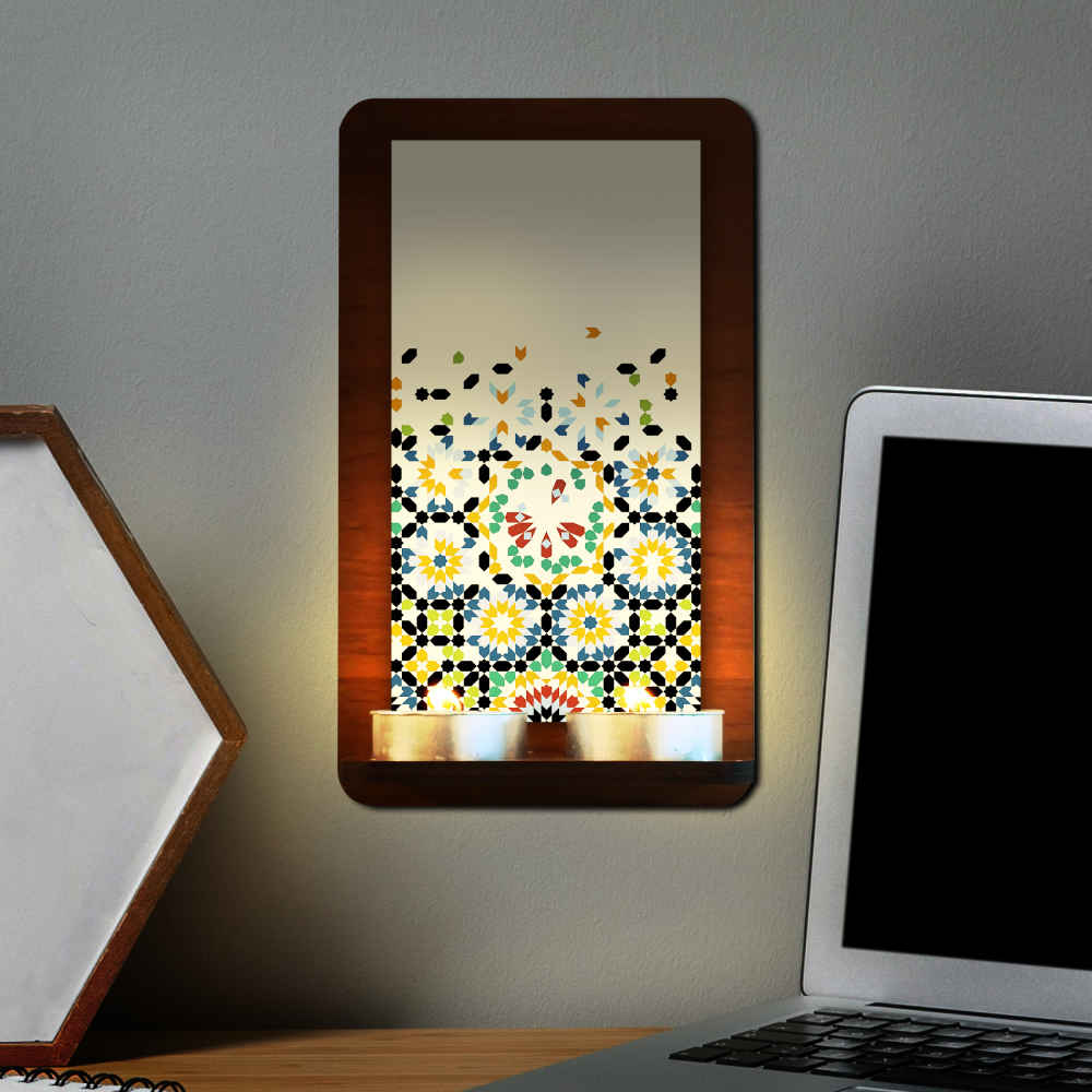 Persischer Holz-Teelicht-Wandleuchter Roham (x2)