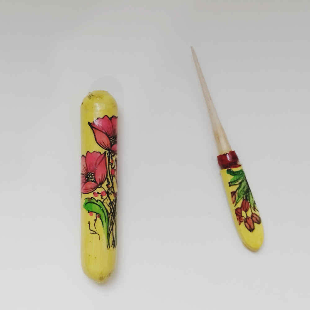 Persischer Surma Dani Behälter zur Aufbewahrung von Kohl aus Holz Rasta (x2)