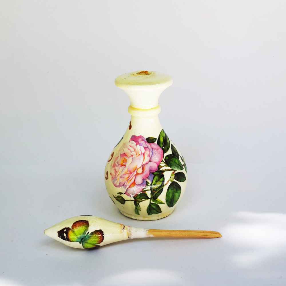 Persischer Surma Dani Behälter zur Aufbewahrung von Kohl aus Holz Rezvan (x2)