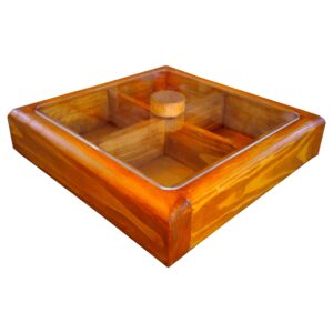 Holz-Nuss- & Süßigkeiten-Organizer-Box Modell Lux