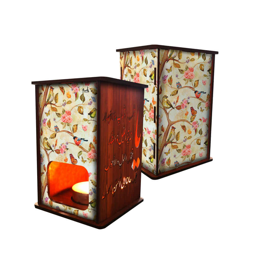 Persischer Holzteelichlaterne Vögel (x2)