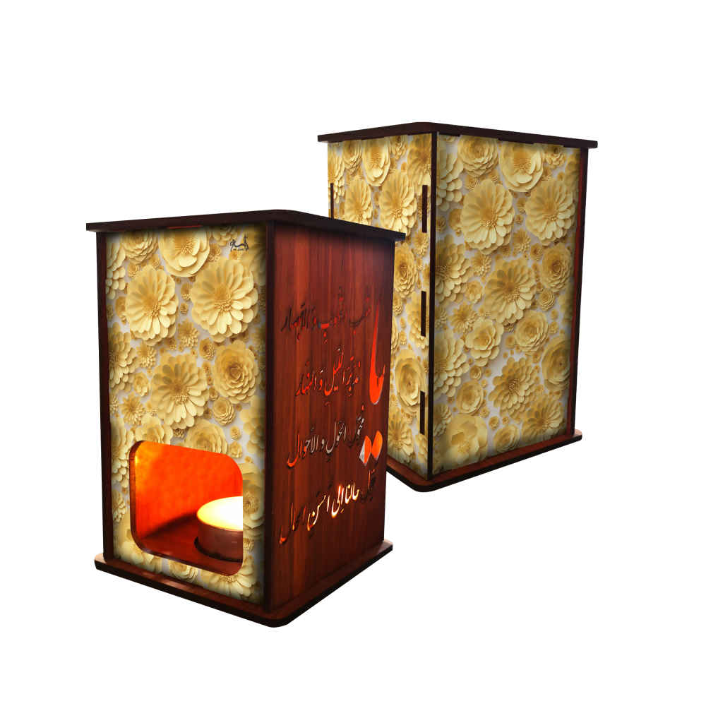 Persischer Holzteelichlaterne Blume (x2)