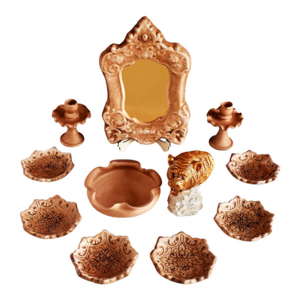 Haftseen Set Teller mit Spiegel geeignet für Nowruz Azin (10 Stück)