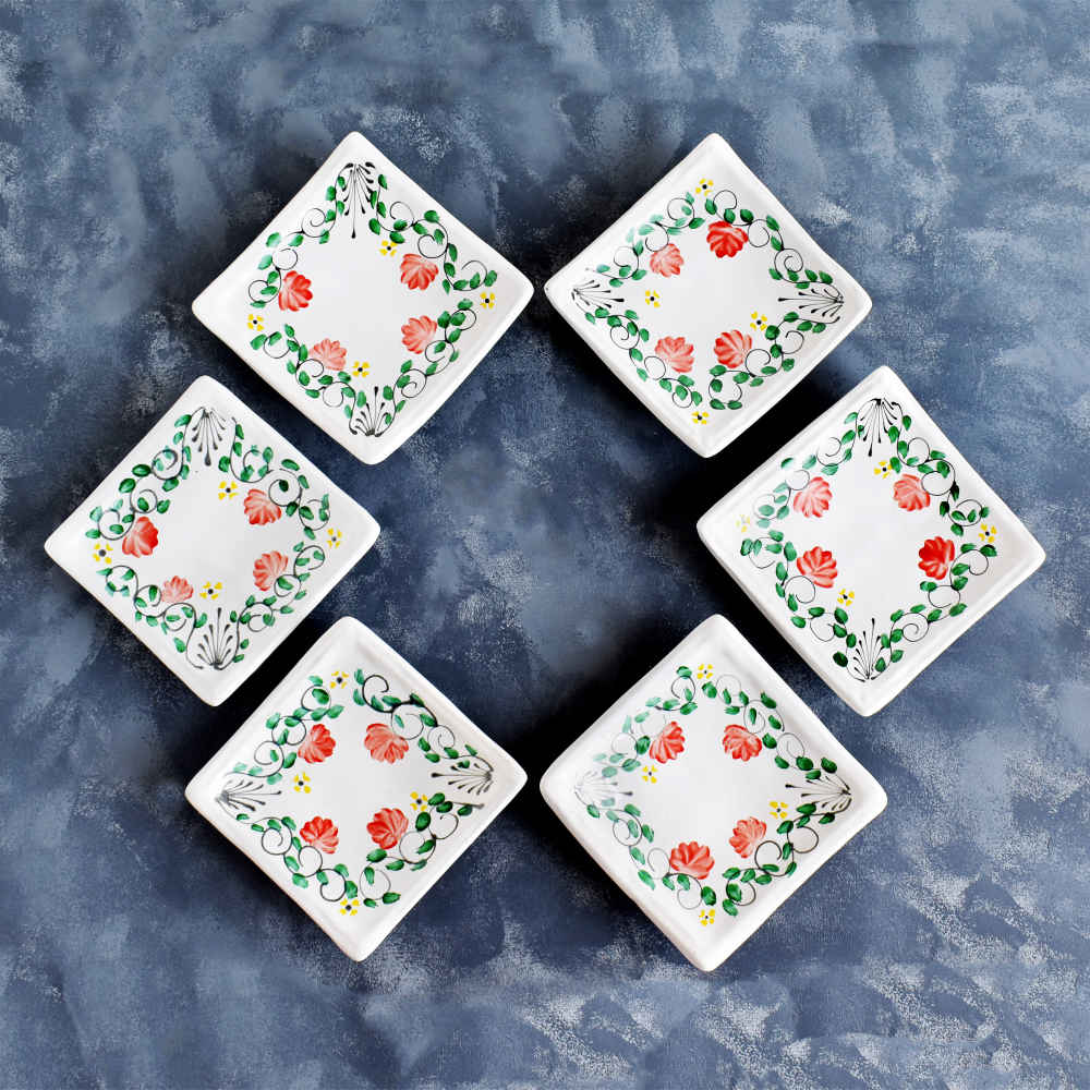 Haftseen Set Teller mit Spiegel geeignet für Nowruz Bahari (10 Stück)