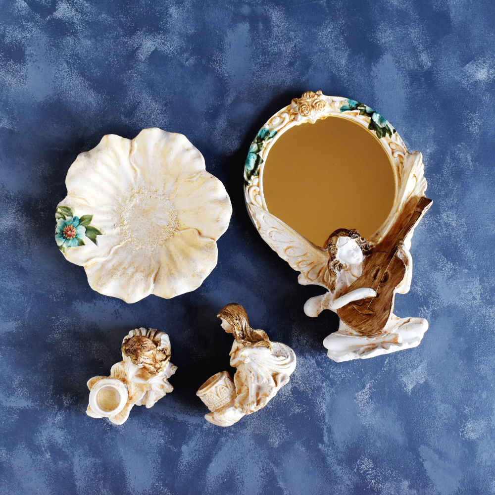 Haftseen Set Teller mit Spiegel geeignet für Nowruz Delaviz (11 Stück)