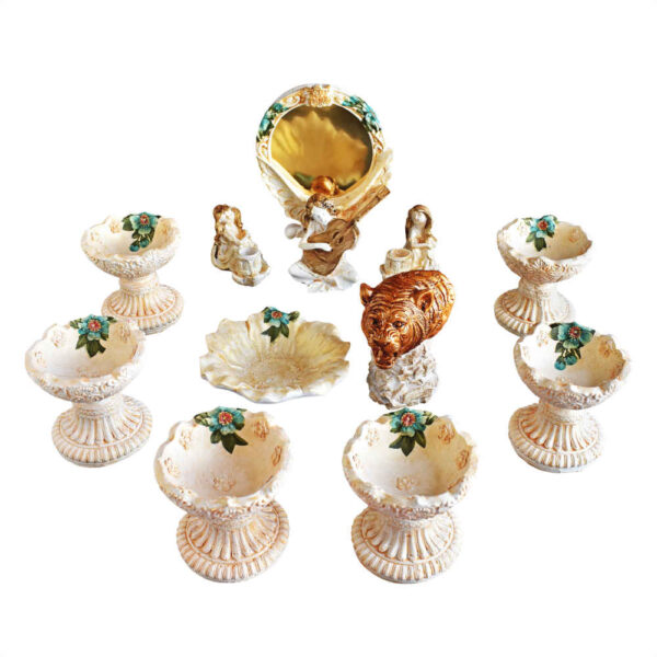 Haftseen Set Teller mit Spiegel geeignet für Nowruz Delaviz (11 Stück)