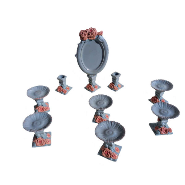 Haftseen Set Teller geeignet für Nowruz Feier Blume (9 Stück)