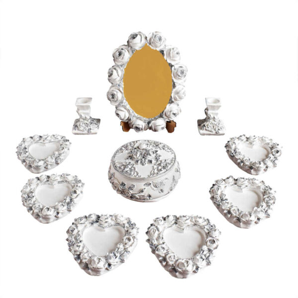 Haftseen Set Teller mit Spiegel geeignet für Nowruz Ghonche (10 Stück)