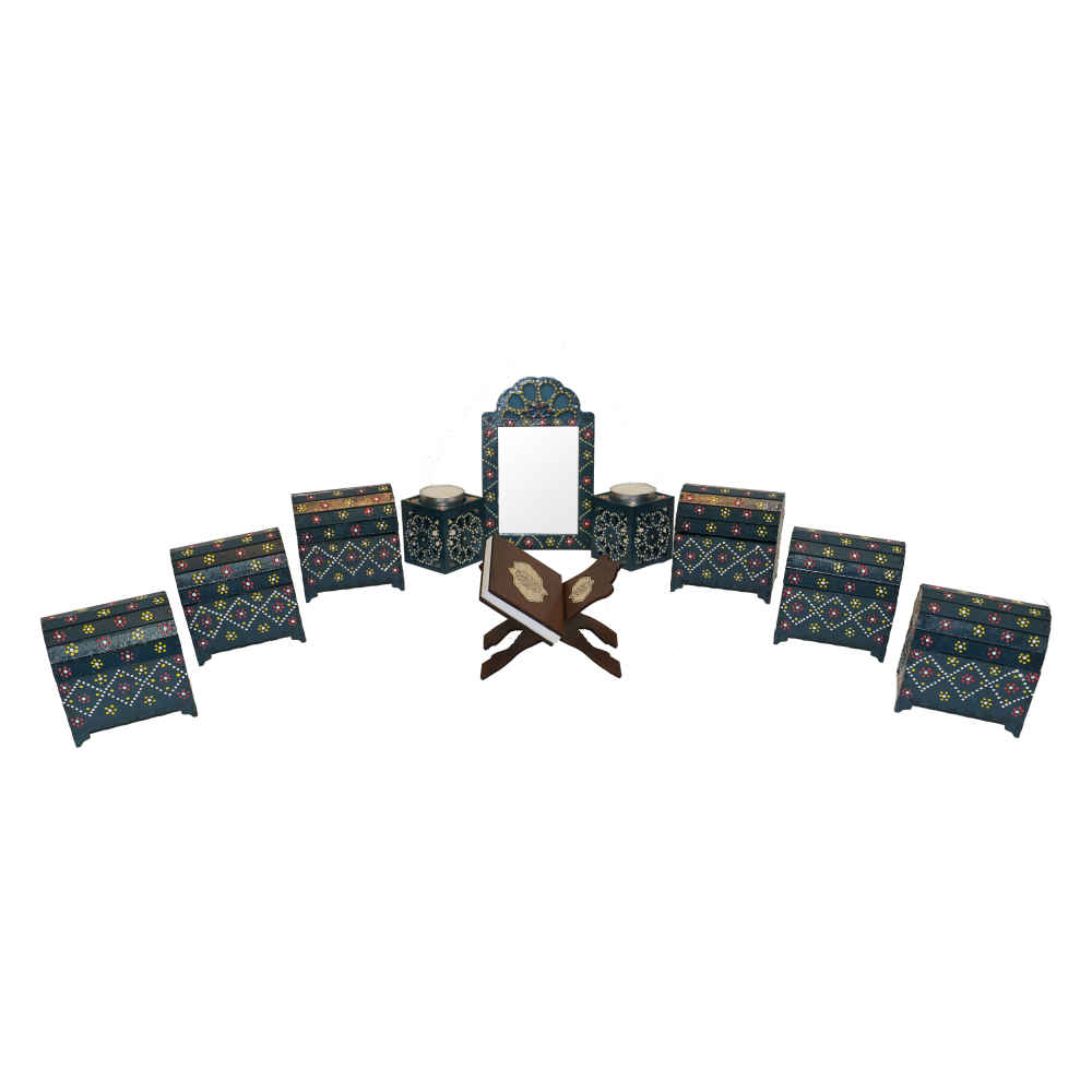 Haftseen Set Teller mit Spiegel geeignet für Nowruz Noghte Koob