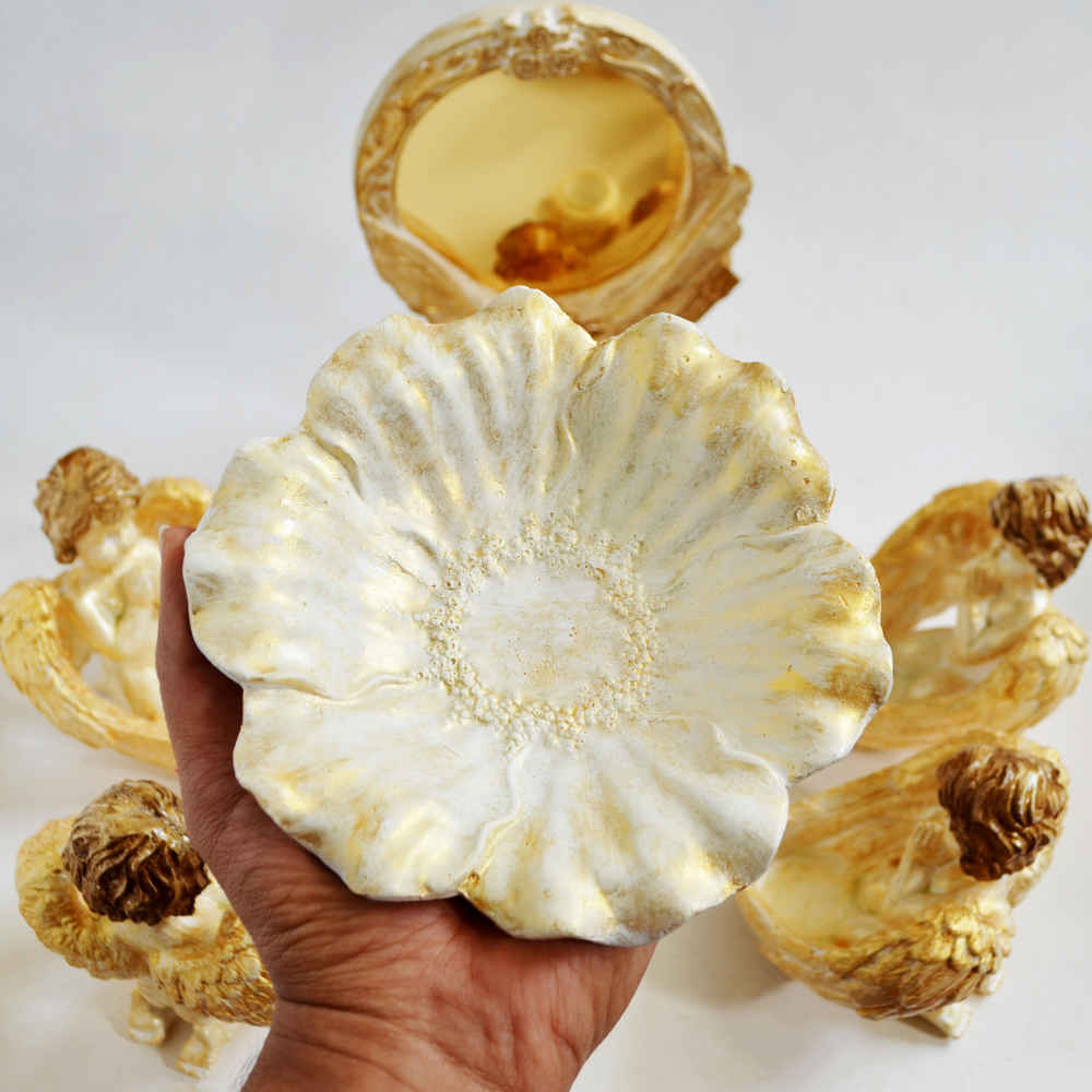 Haftseen Set Teller mit Spiegel geeignet für Nowruz Parsa (10 Stück)