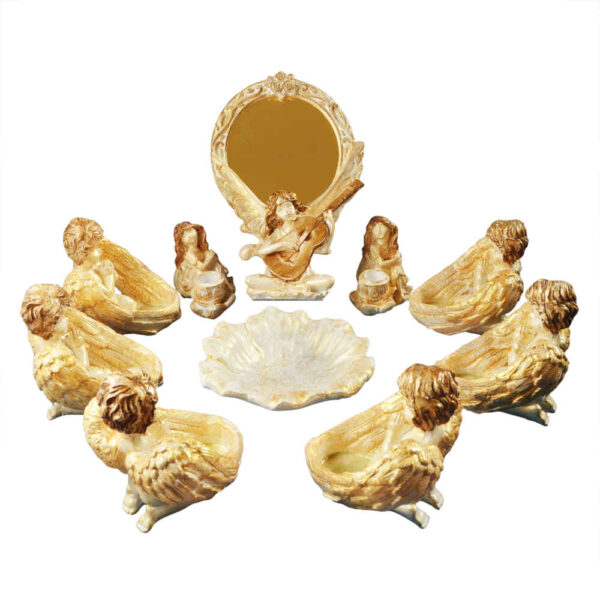 Haftseen Set Teller mit Spiegel geeignet für Nowruz Parsa (10 Stück)