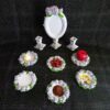 Haftseen Set Teller geeignet für Nowruz Feier Rose (9 Stück)