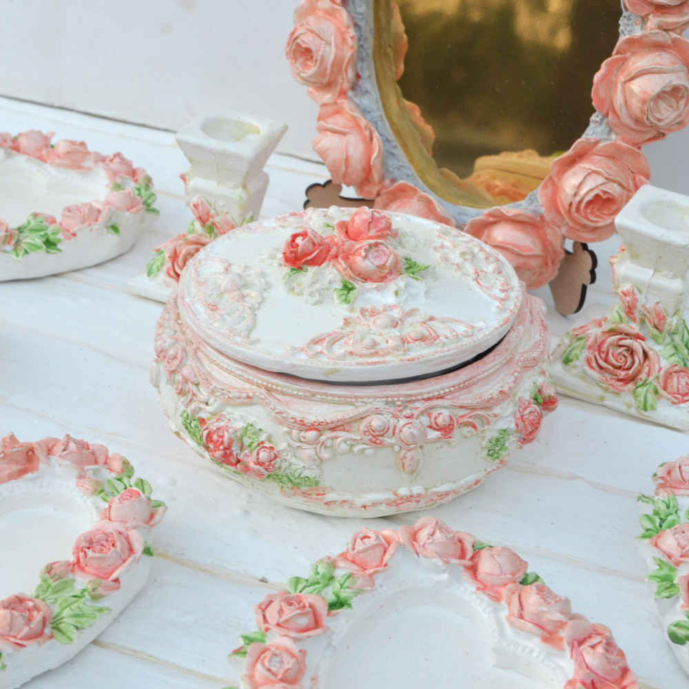 Haftseen Set Teller mit Spiegel geeignet für Nowruz Rose Light (10 Stück)