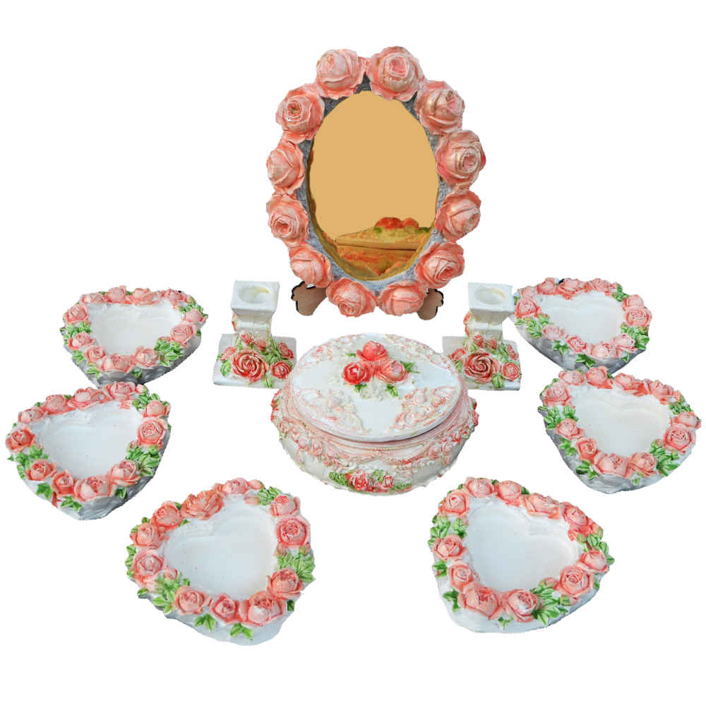 Haftseen Set Teller mit Spiegel geeignet für Nowruz Rose Light (10 Stück)
