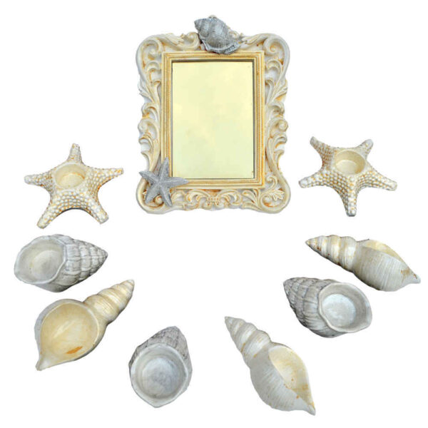 Haftseen Set Teller mit Spiegel geeignet für Nowruz Sea (9 Stück)