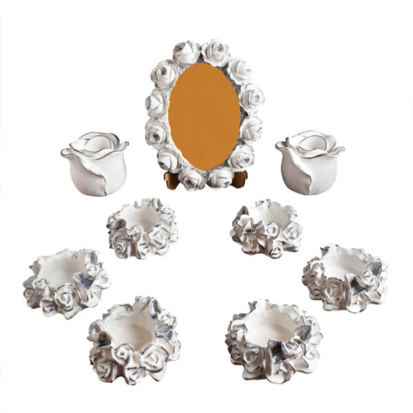 Haftseen Set Teller mit Spiegel geeignet für Nowruz Solaleh (10 Stück)