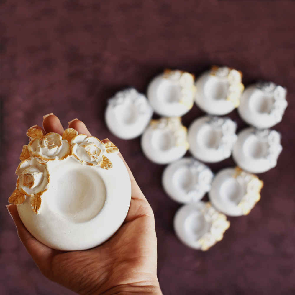 Haftseen Set Teller mit Spiegel geeignet für Nowruz Zar Negar (10 Stück)