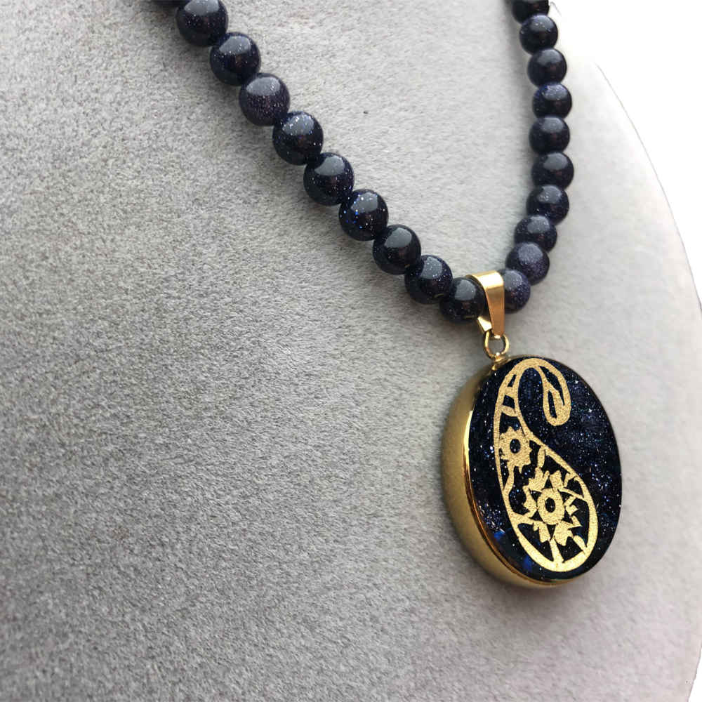 Persische vergoldete Halskette Boteh Jegheh