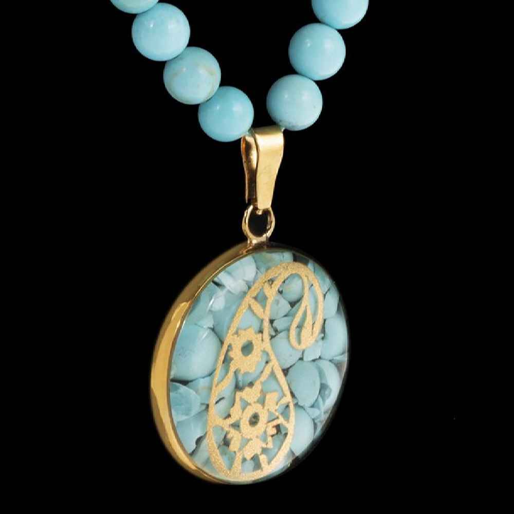 Persische vergoldete Halskette Paisley