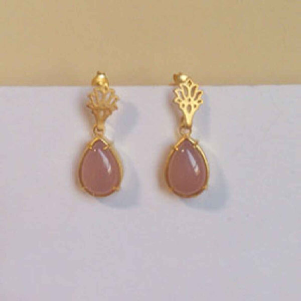 Silberohrringe mit Rosenquarz