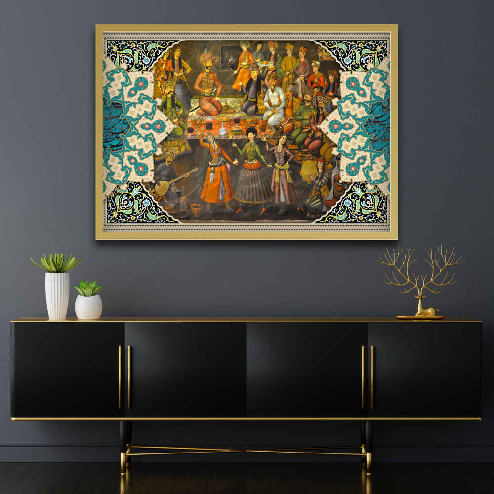Persische Leinwandkunst - Gedrucktes Bazm