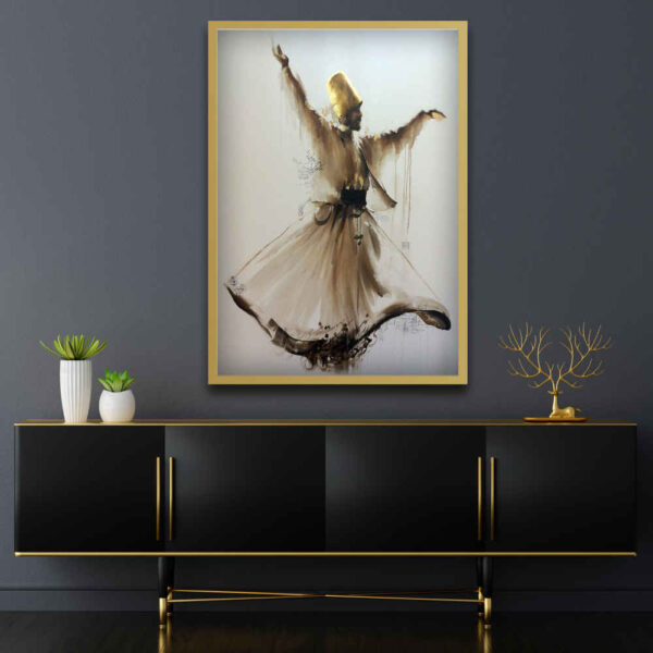 Persische Leinwandkunst - Gedruckter Rumi