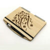 Persisches Holz-Notizbuch – Barg Design, Blattinspiriertes Holzcover