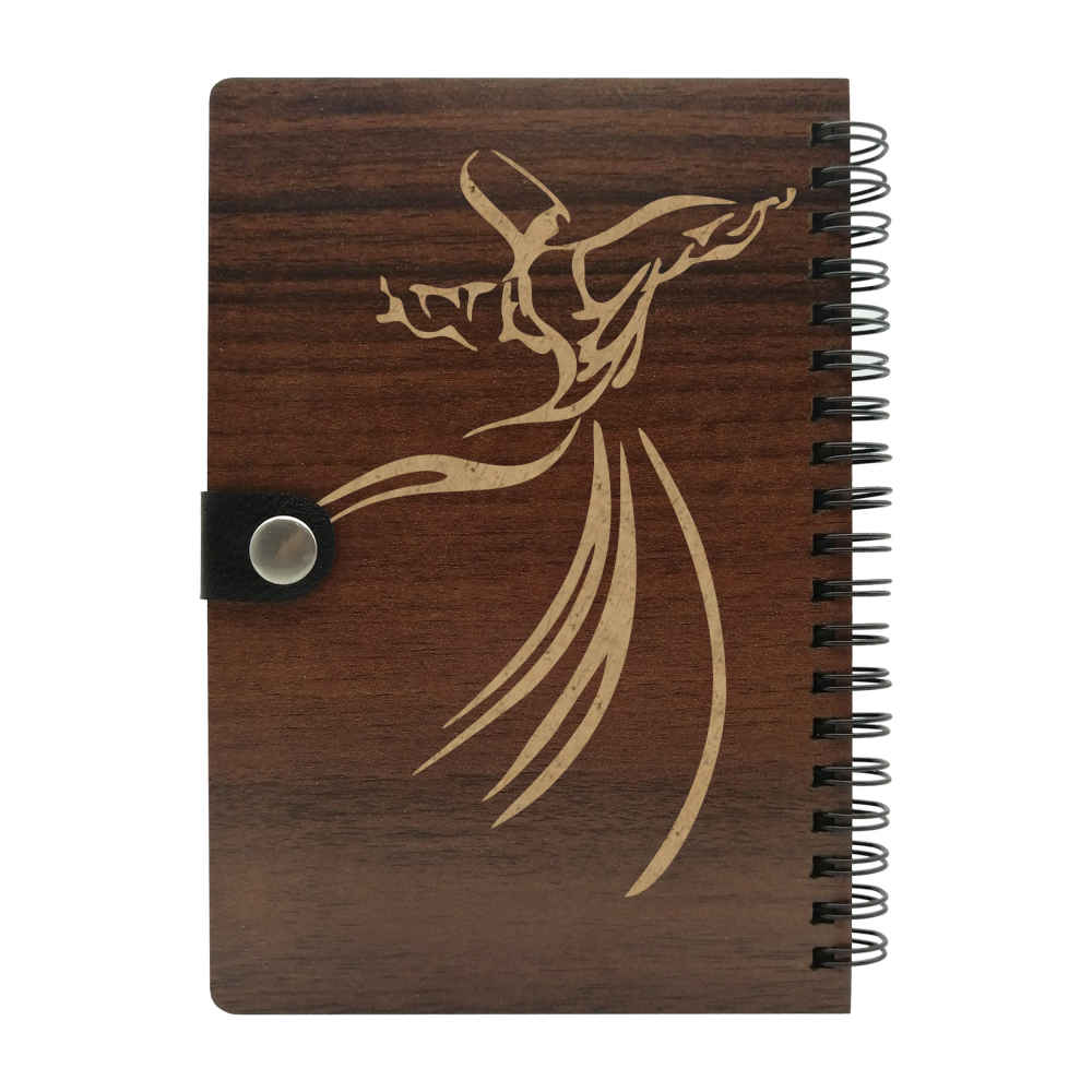 Persisches Holz-Notizbuch – Sama Dance Design, Künstlerisches Holzcover