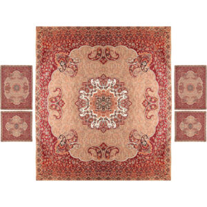 Persisches Bettüberwurf-Set – Orientalischer Stil, Doppelgröße mit Termeh-Stoff – Tima