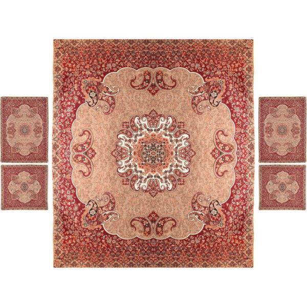 Persisches Bettüberwurf-Set – Orientalischer Stil, Doppelgröße mit Termeh-Stoff – Tima