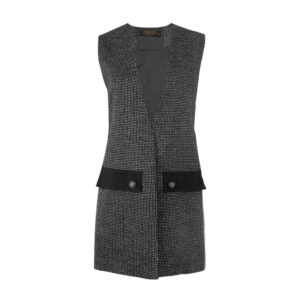 Damen Modischer Ärmelloser Blazer Modell Gandom
