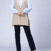 Damen Modischer Ärmelloser Blazer Modell Mehrsa