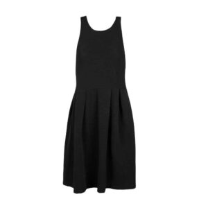 Damenmode ärmelloses Kleid mit V-Ausschnitt in Schwarz – Modell Karen