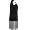 Damenmode ärmelloses Outdoor-Kleid mit Perlendekor in Schwarz