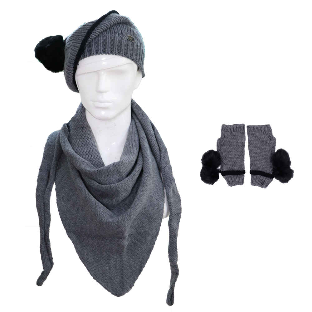 Damen Strickmütze und Schal Set Modell Ara