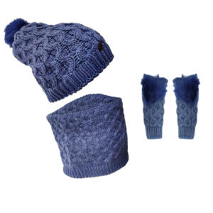 Damen Strickmütze und Schal Set Modell Bella