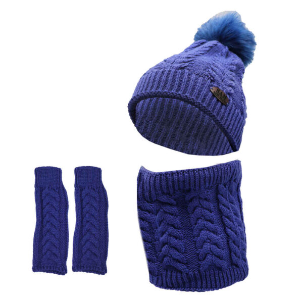 Damen Strickmütze und Schal Set Modell Elika