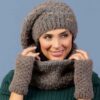 Damen Strickmütze und Schal Set Modell Farah