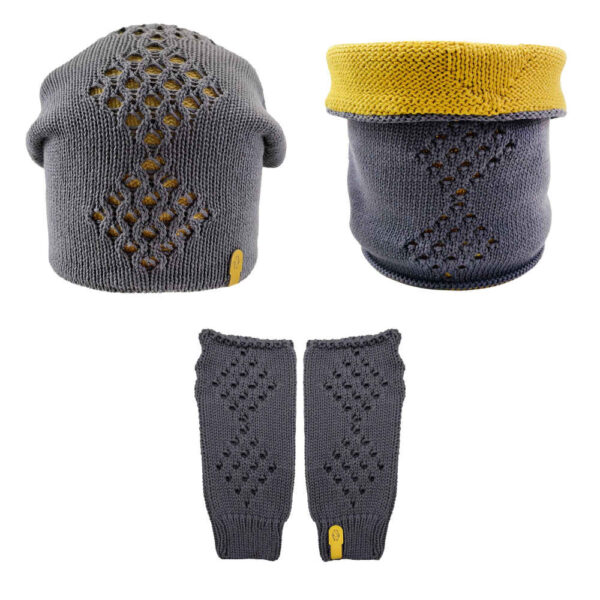 Damen Strickmütze und Schal Set Modell Fariba