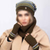 Damen Strickmütze und Schal Set Modell Helia