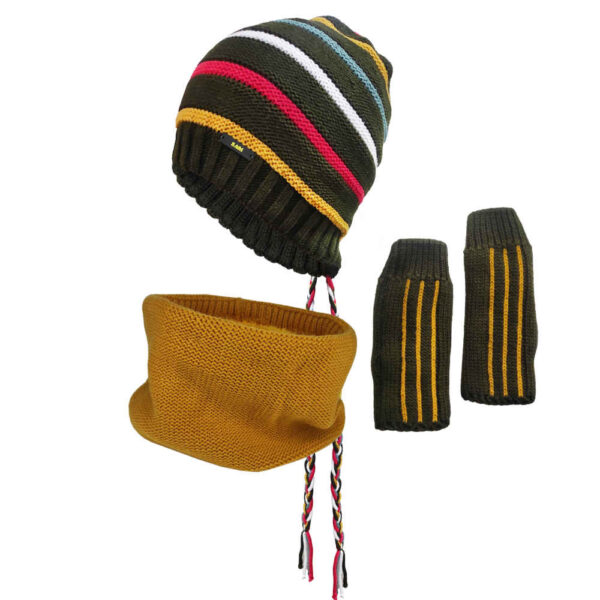 Damen Strickmütze und Schal Set Modell Hiva