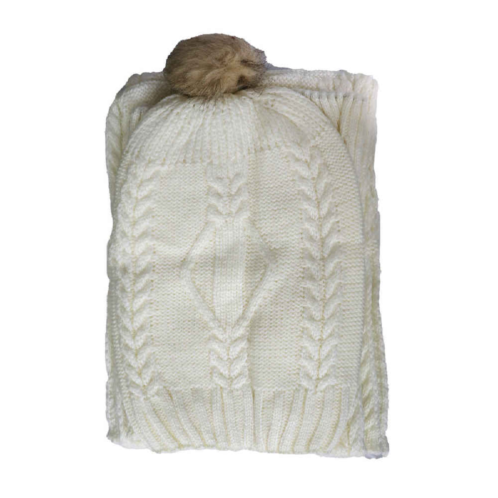 Damen Strickmütze und Schal Set Modell Karin